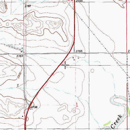 Topographic Map of 13N59E01BAAA01 Well, MT
