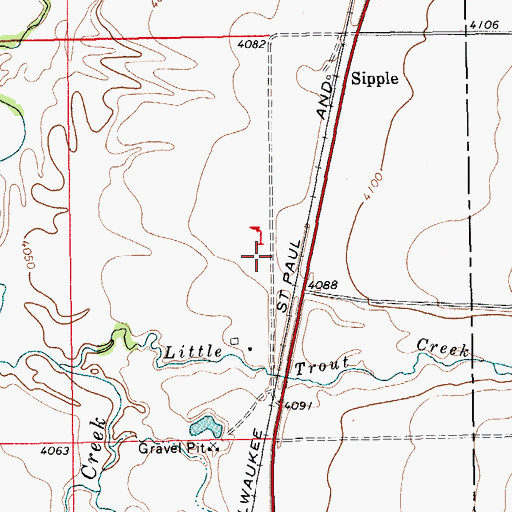 Topographic Map of 13N15E01CA__01 Well, MT