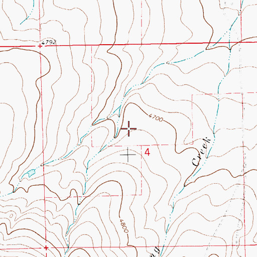 Topographic Map of 13N13E04BD__01 Spring, MT