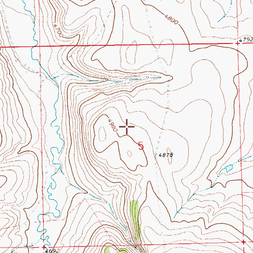 Topographic Map of 13N13E05BD__01 Spring, MT