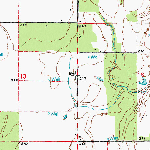 Topographic Map of Ellen (historical), AR