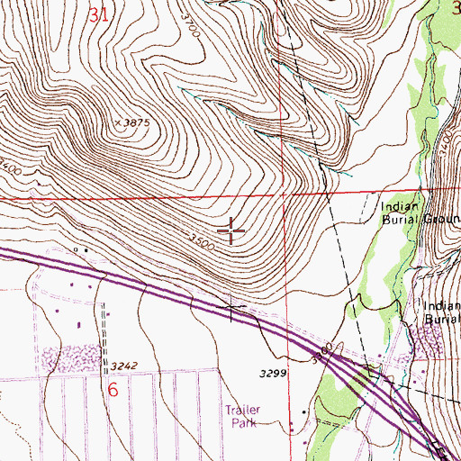 Topographic Map of 13N19W06AA__01 Well, MT