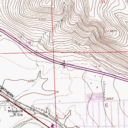 Topographic Map of 13N19W06BB__02 Well, MT