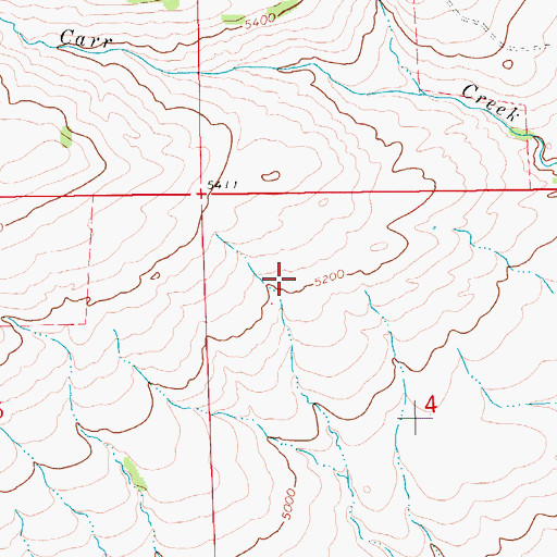 Topographic Map of 13N12E04BB__01 Spring, MT