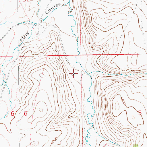 Topographic Map of 13N13E06AA__01 Well, MT