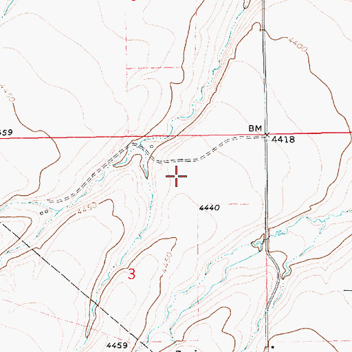 Topographic Map of 13N14E03AB__01 Well, MT