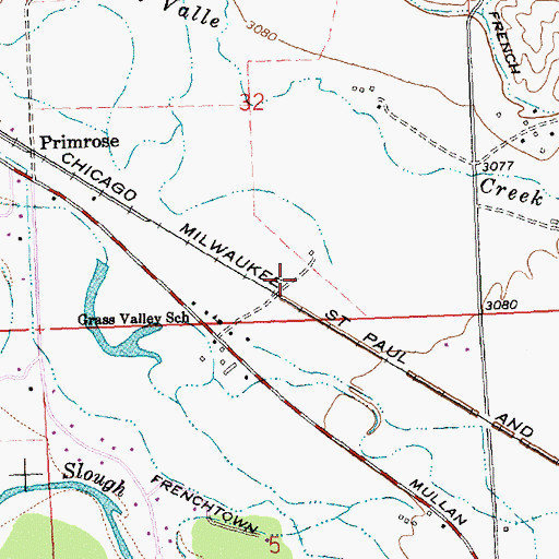 Topographic Map of 14N20W32DCCA01 Well, MT