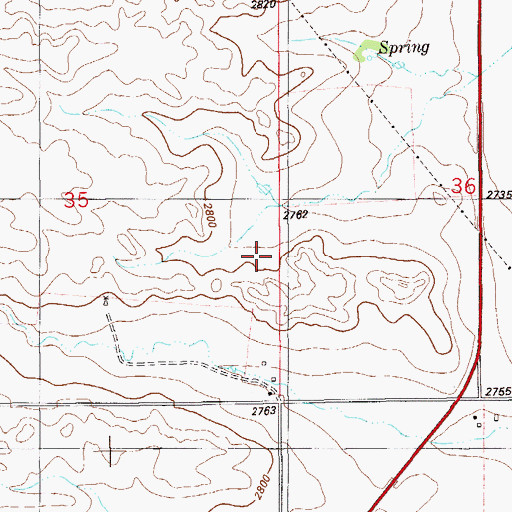 Topographic Map of 14N59E35DDD_01 Well, MT
