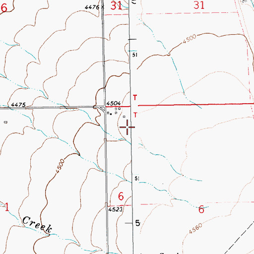 Topographic Map of 13N17E06BB__01 Well, MT