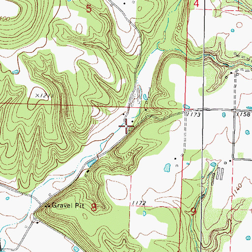 Topographic Map of Sexton (historical), AR