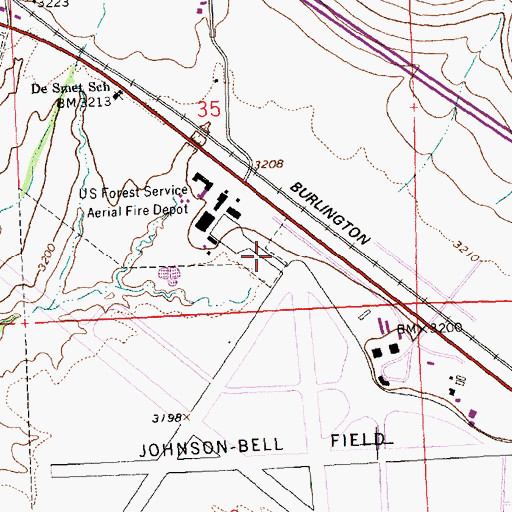 Topographic Map of 14N20W35DC__01 Well, MT