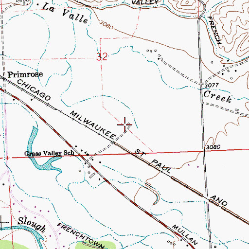 Topographic Map of 14N20W32DC__01 Well, MT