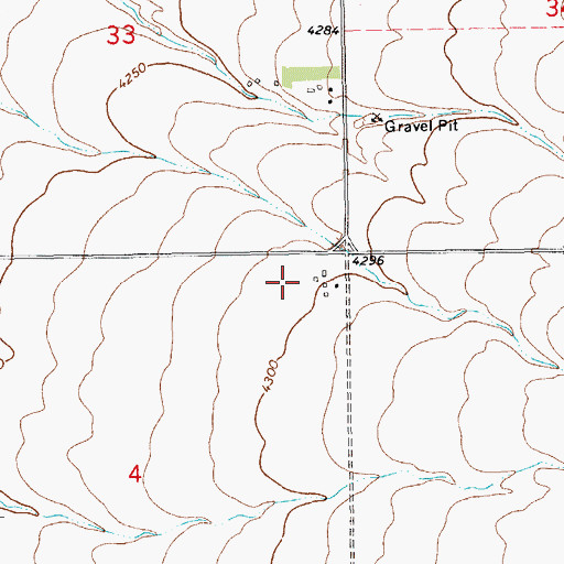 Topographic Map of 13N16E04AA__01 Well, MT