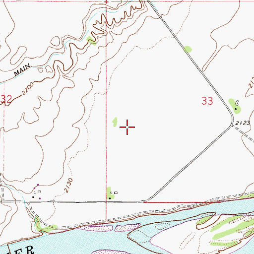 Topographic Map of 14N54E33CB__01 Well, MT