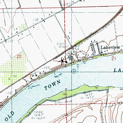 Topographic Map of Lakeview Elementary School, AR