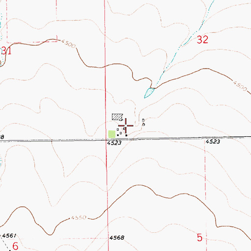Topographic Map of 14N14E32CC__01 Well, MT