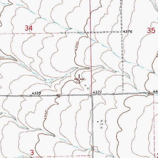 Topographic Map of 14N16E34DD__01 Well, MT