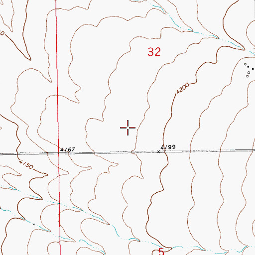 Topographic Map of 14N16E32CD__01 Well, MT