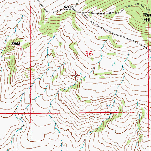 Topographic Map of 14N11E36CA__01 Spring, MT