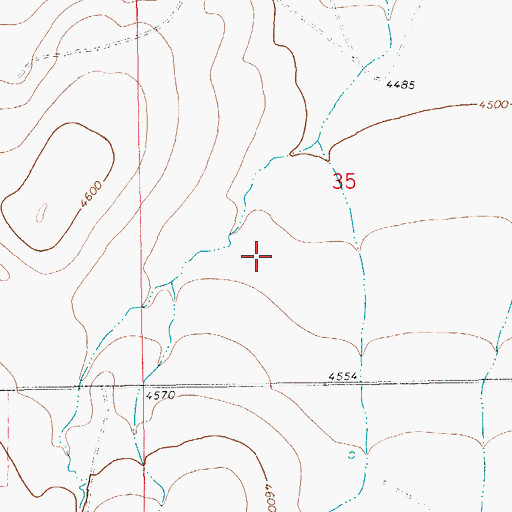 Topographic Map of 14N13E35CACC01 Well, MT