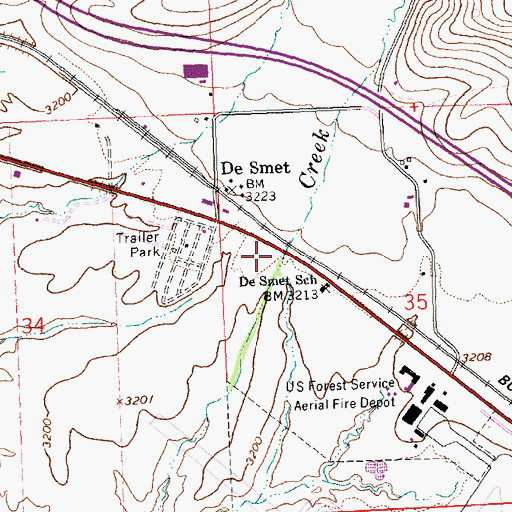 Topographic Map of 14N20W35BC__01 Well, MT