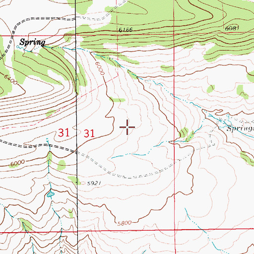 Topographic Map of 14N12E31AD__01 Spring, MT