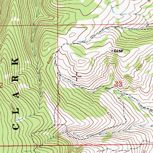 Topographic Map of 14N11E33BC__01 Spring, MT