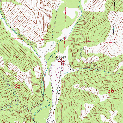 Topographic Map of 14N19W36BBCC01 Well, MT