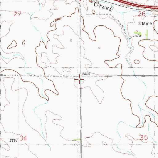 Topographic Map of 14N60E35BBB_02 Well, MT