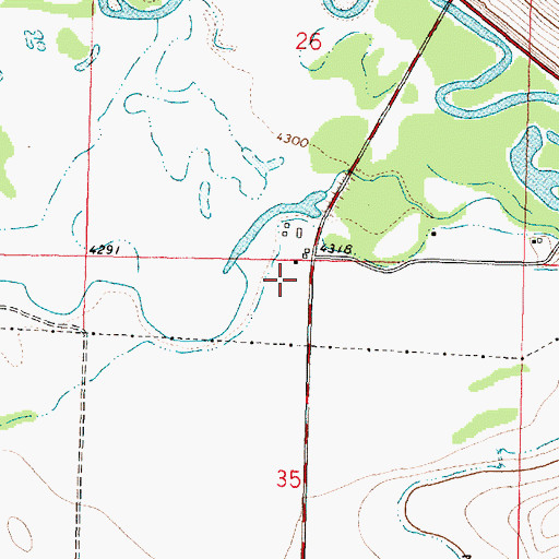 Topographic Map of 14N11W35BAAA01 Well, MT