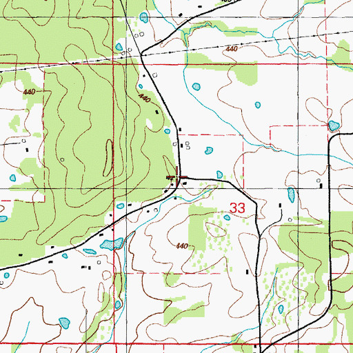 Topographic Map of Sharp, AR