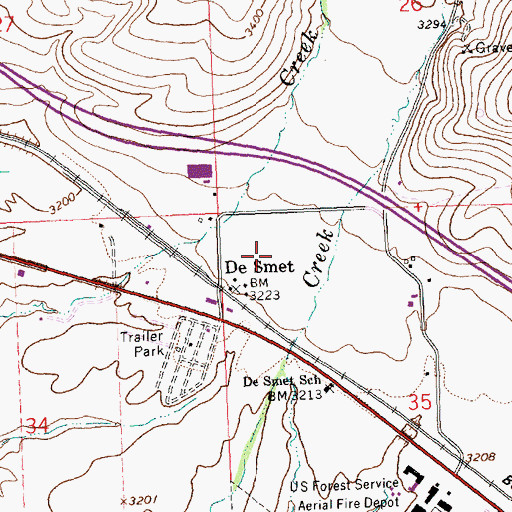 Topographic Map of 14N20W35BB__01 Well, MT