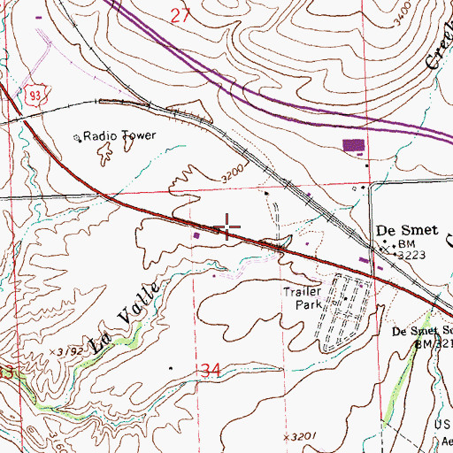 Topographic Map of 14N20W34AB__01 Well, MT