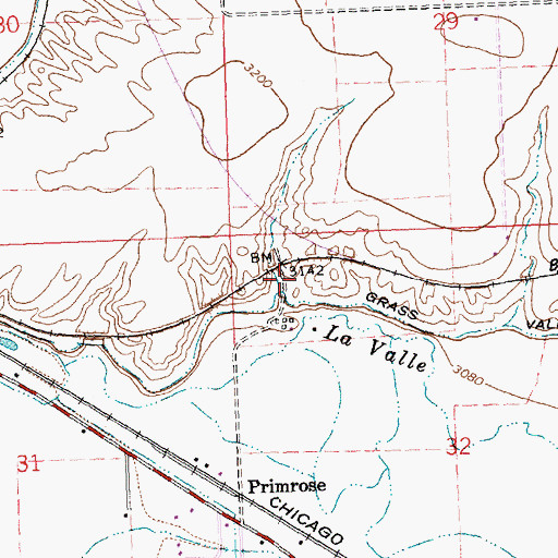 Topographic Map of 14N20W32BB__01 Well, MT