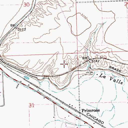 Topographic Map of 14N20W31AA__01 Well, MT