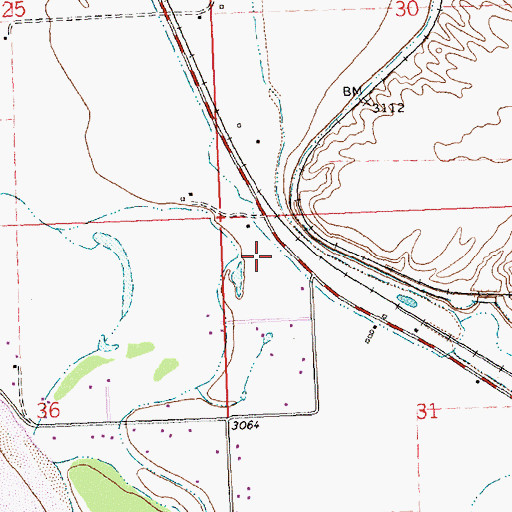 Topographic Map of 14N20W31BB__01 Well, MT