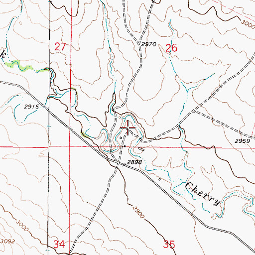 Topographic Map of 14N47E26CDCB01 Well, MT
