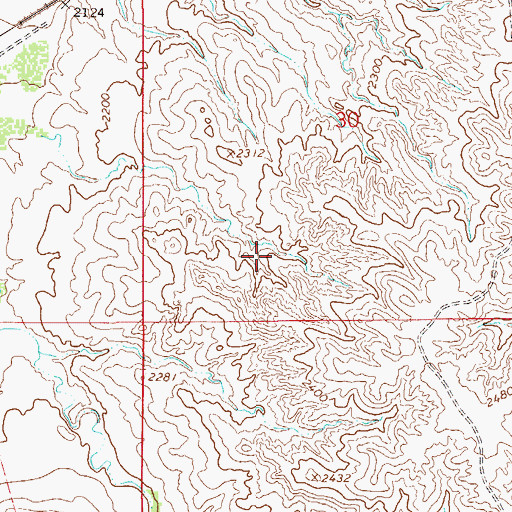 Topographic Map of 15N55E30CDB_01 Well, MT
