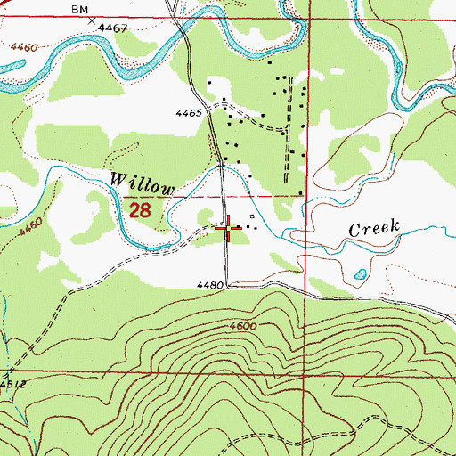 Topographic Map of 14N09W28DAB_01 Well, MT