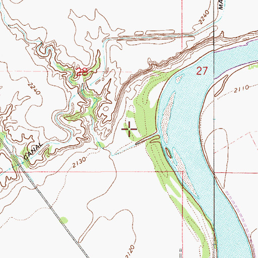 Topographic Map of 14N54E28DD__01 Well, MT