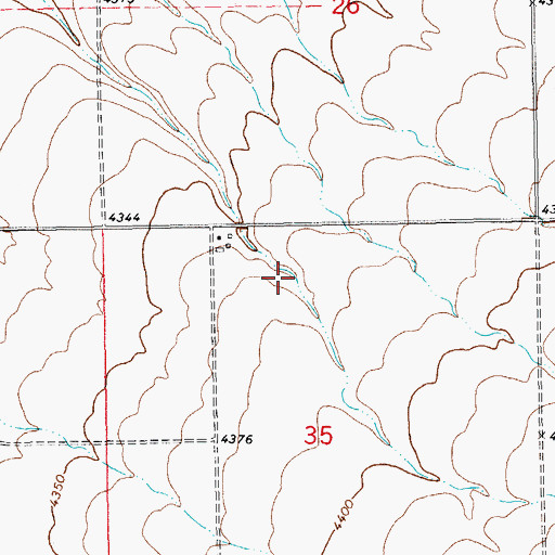 Topographic Map of 14N16E35BA__01 Well, MT