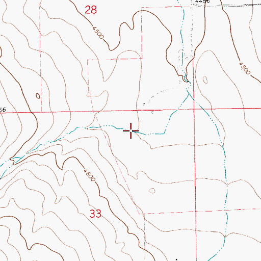Topographic Map of 14N13E33ABAD01 Well, MT