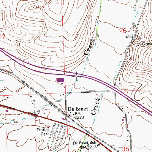Topographic Map of 14N20W26CC__02 Well, MT