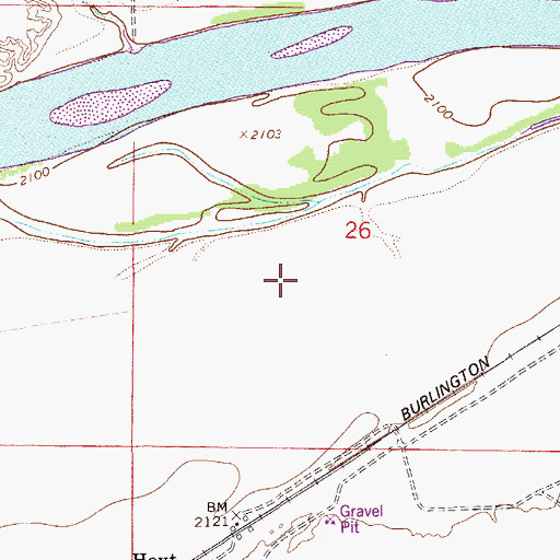 Topographic Map of 14N54E26CA__01 Well, MT