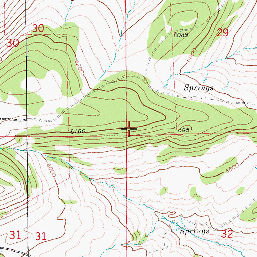 Topographic Map of 14N12E29CC__01 Spring, MT