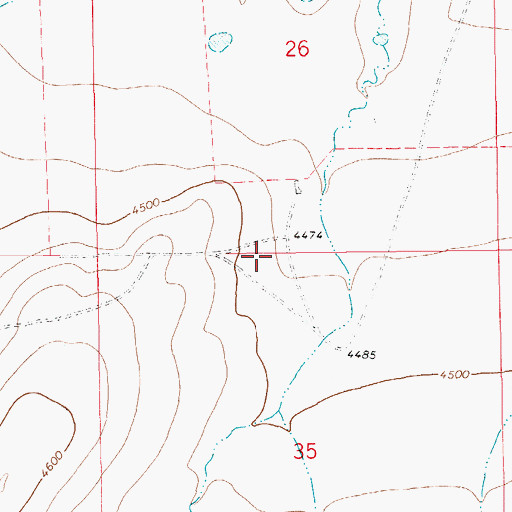 Topographic Map of 14N13E26CD__01 Well, MT