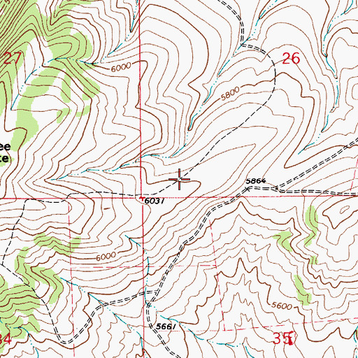 Topographic Map of 14N11E26CC__01 Spring, MT