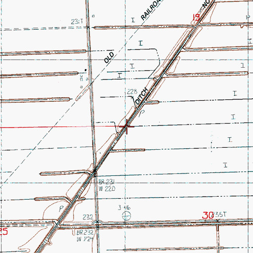 Topographic Map of Ditch Number 40-a, AR