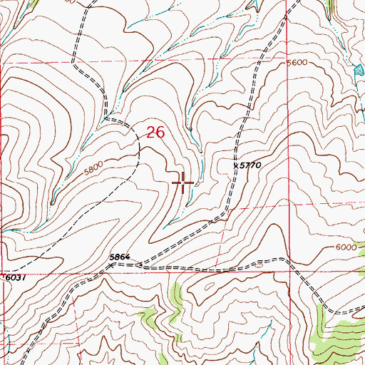 Topographic Map of 14N11E26DB__03 Spring, MT