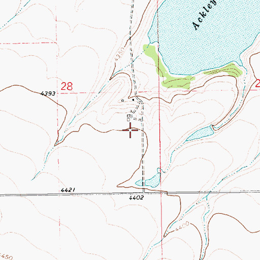 Topographic Map of 14N14E28DA__01 Well, MT